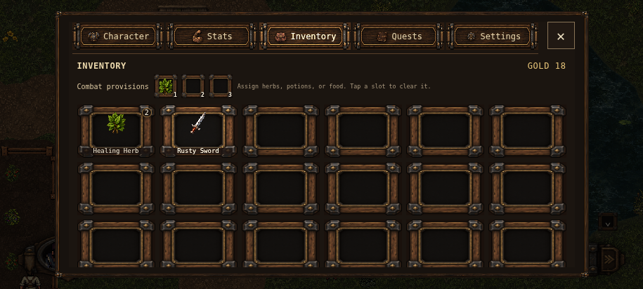 Inventory interface