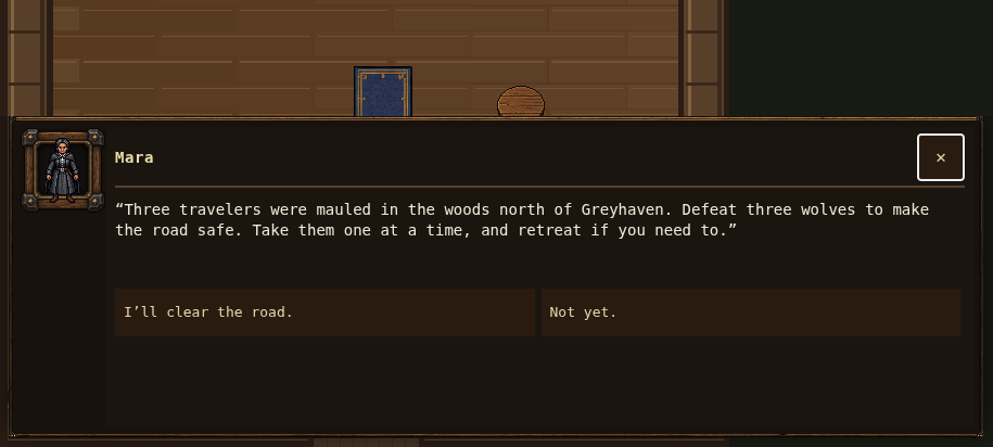 Quest dialogue