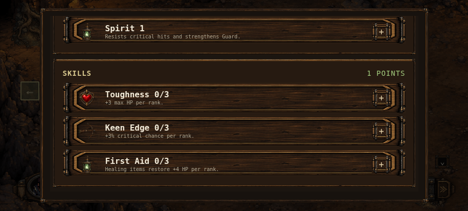 Skills interface
